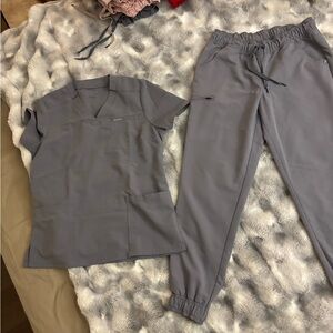 Jaanuu Gray Medical Scrub Set